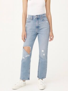 Abercrombie Fitch 4 Short (27) ‘90s Straight High Rise Women's Jeans Ripped